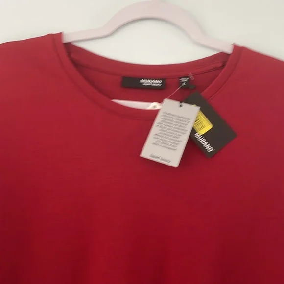 Murano Men’s Liquid Luxury Short Sleeve T-Shirt/L Maroon/has tags - Picture 3 of 5